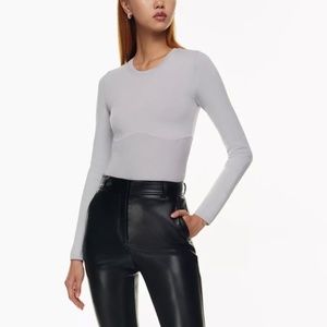 Aritzia Babaton Sculpt Knit Empire Longsleeve